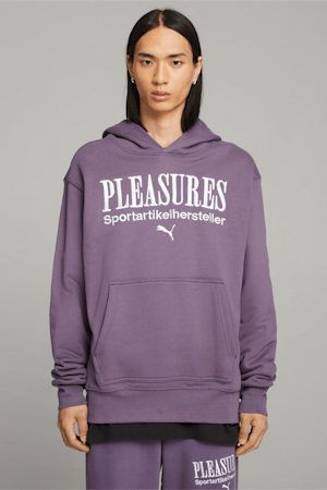 PUMA x PLEASURES Men's Hoodie, Purple Charcoal, extralarge-GBR