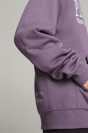 PUMA x PLEASURES Men's Hoodie, Purple Charcoal, extralarge-GBR