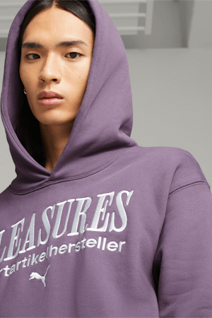 PUMA x PLEASURES Men's Hoodie, Purple Charcoal, extralarge-GBR