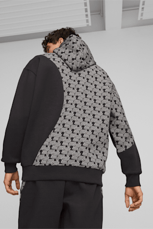 Chandail en molleton de sports motorisés Scuderia Ferrari Race Homme, PUMA Black-AOP, extralarge