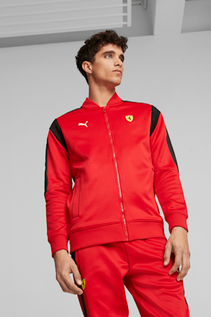 Scuderia Ferrari Race MT7 Men's Track Jacket, Rosso Corsa, extralarge