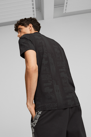Scuderia Ferrari Race Men's Polo, PUMA Black-AOP, extralarge