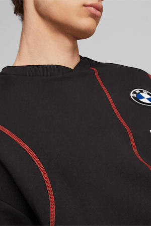 BMW M Motorsport Garage Crew Men's Sweatshirt, PUMA Black, extralarge-GBR