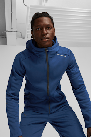 Porsche Design Men's Motorsport Sweat Jacket, Persian Blue, extralarge