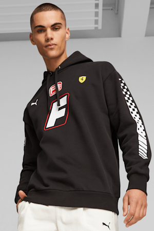 Scuderia Ferrari Race Garage Crew Men's Hoodie, PUMA Black, extralarge-GBR