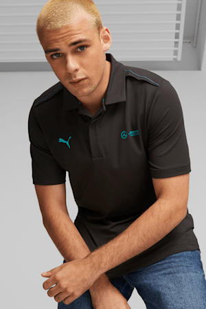 Mercedes AMG-Petronas F1® Men's Cloudspun Polo, PUMA Black, extralarge