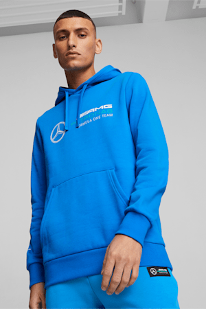 Mercedes-AMG PETRONAS Men's Motorsport Hoodie, Ultra Blue, extralarge