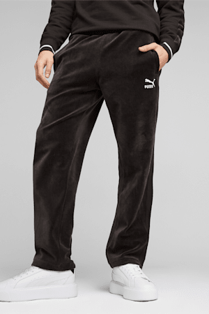 T7 Men's Velour Track Pants, PUMA Black, extralarge-GBR