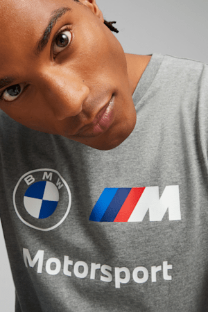 BMW M Motorsport ESS Logo Tee, Medium Gray Heather, extralarge-GBR