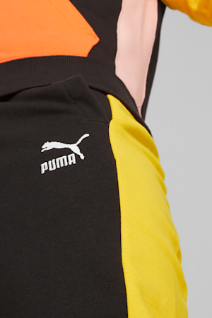 Classics Block Men's Sweatpants, PUMA Black-Hot Heat, extralarge