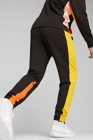 Classics Block Men's Sweatpants, PUMA Black-Hot Heat, extralarge