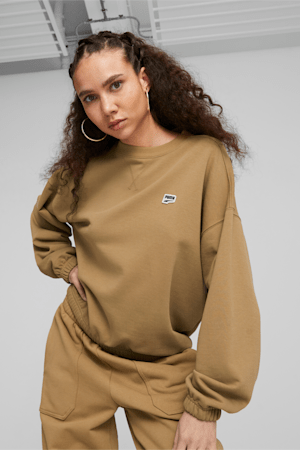 DOWNTOWN Women's Oversized Sweatshirt, Toasted, extralarge