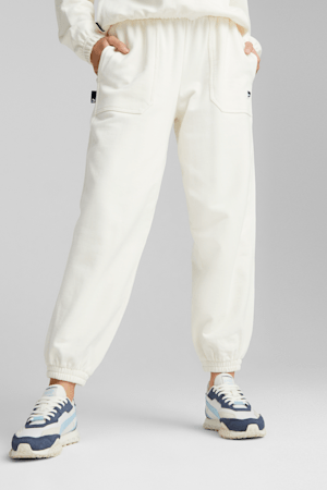 Pantalon en molleton DOWNTOWN Femme, Warm White, extralarge