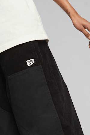 Pantalon en velours côtelé décontracté Downtown Femme, PUMA Black, extralarge
