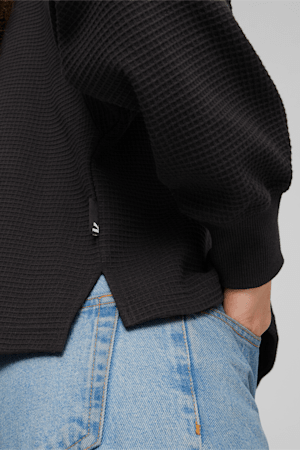 DOWNTOWN Women's Half-Zip Sweatshirt, PUMA Black, extralarge