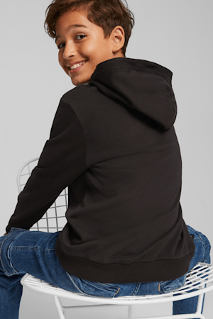 Downtown Boys' Logo Hoodie, PUMA Black, extralarge
