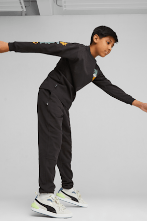 Downtown Big Kids' Sweatpants, PUMA Black, extralarge