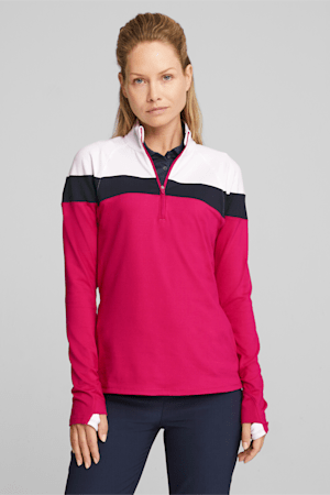 Women's Golf Lightweight Quarter-Zip, Pinktastic-Navy Blazer, extralarge-GBR