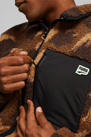 Downtown Men's Sherpa Jacket, PUMA Black, extralarge-GBR