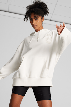 Chandail à capuchon de basketball Skylar Hoops Culture Femmes, Frosted Ivory, extralarge