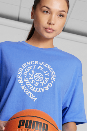 T-shirt de basketball Skylar Hoops Culture femmes, Blue Glimmer, extralarge