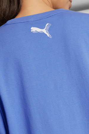 PUMA HOOPS x SKYLAR Culture Women's Basketball Tee, Blue Glimmer, extralarge