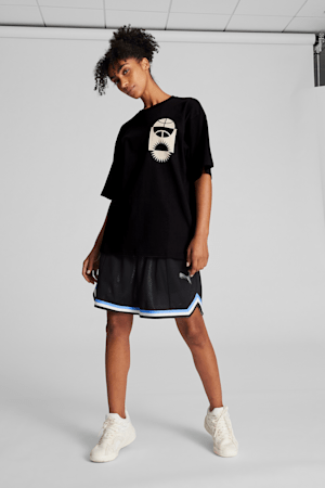 PUMA HOOPS x SKYLAR Culture Women's Tee, PUMA Black, extralarge