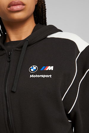 BMW M Motorsport MT7 Women's Cropped Sweatshirt, PUMA Black, extralarge