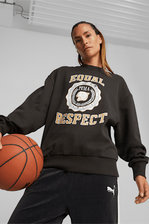 Gold Standard Women's Basketball Sweatshirt, PUMA Black, extralarge-GBR