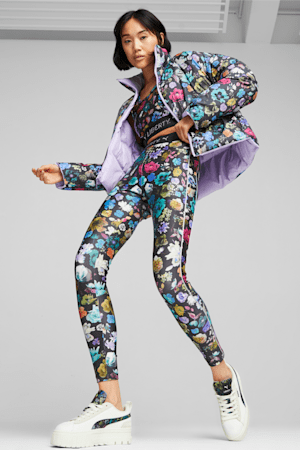 PUMA x LIBERTY Women's Reversible Puffer Jacket, Vivid Violet, extralarge-GBR