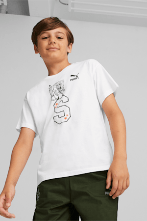T-shirt graphique PUMA x SPONGEBOB SQUAREPANTS Jeunes, PUMA White, extralarge