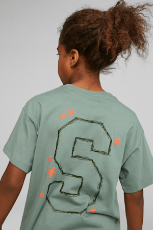 T-shirt graphique PUMA x SPONGEBOB SQUAREPANTS Jeunes, Eucalyptus, extralarge