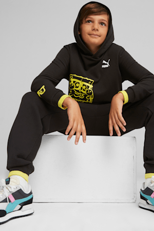 PUMA x SPONGEBOB SQUAREPANTS Kids' Hoodie, PUMA Black, extralarge