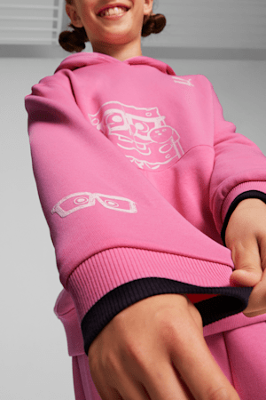 PUMA x SPONGEBOB SQUAREPANTS Kids' Hoodie, Strawberry Burst, extralarge