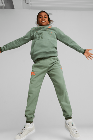 PUMA x SPONGEBOB SQUAREPANTS Kids' Hoodie, Eucalyptus, extralarge