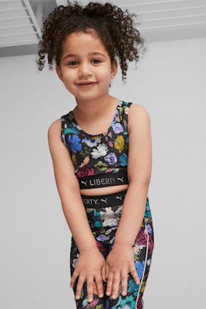 PUMA x LIBERTY Kids' Crop Top, PUMA Black, extralarge-GBR