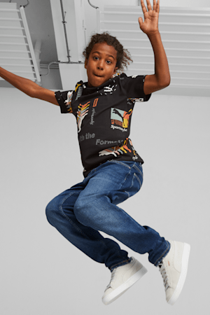 Classics Brand Love Printed Boys' Tee, PUMA Black, extralarge