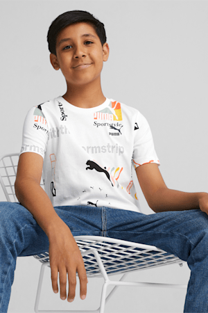 T-shirt Classics Brand Love imprimé Jeunes, PUMA White, extralarge