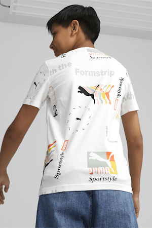 T-shirt Classics Brand Love imprimé Jeunes, PUMA White, extralarge