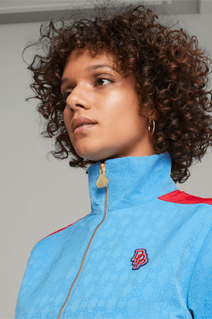 PUMA x DAPPER DAN Women's T7 Track Jacket, Regal Blue, extralarge