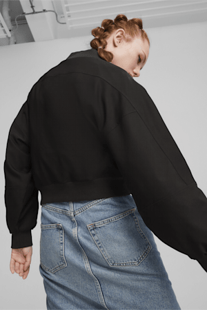 Classics Shiny Women's Bomber Jacket, PUMA Black, extralarge
