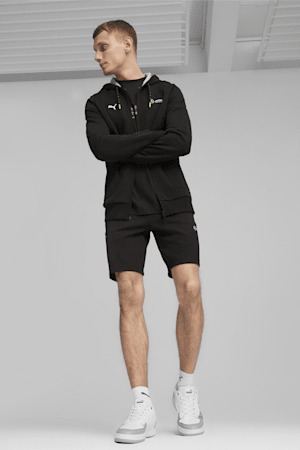 Mercedes-AMG Petronas Motorsport Men's Hooded Sweat Jacket, PUMA Black, extralarge
