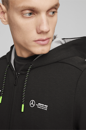 Mercedes AMG-Petronas F1® Motorsport Men's Hooded Sweat Jacket, PUMA Black, extralarge