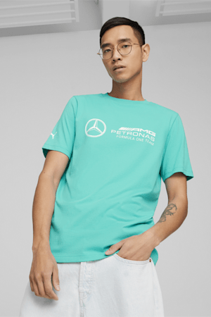 Mercedes-AMG Petronas Motorsport Men's ESS Logo Tee, Sheen Green, extralarge-GBR