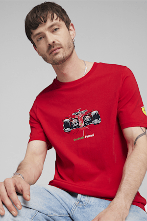 T-shirt à motif Scuderia Ferrari Motorsport, Rosso Corsa, extralarge