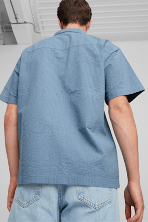 MMQ Seersucker Shirt, Zen Blue, extralarge-GBR