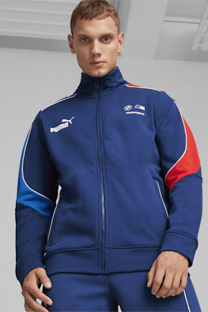 BMW M Motorsport MT7+ Men's Sweat Jacket, Pro Blue-M Color, extralarge
