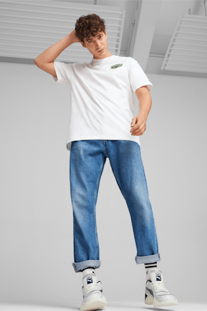 T-shirt à motif PUMA Team Homme, PUMA White, extralarge