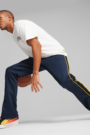 SHOWTIME Men's Basketball Double Knit Pants, Club Navy, extralarge