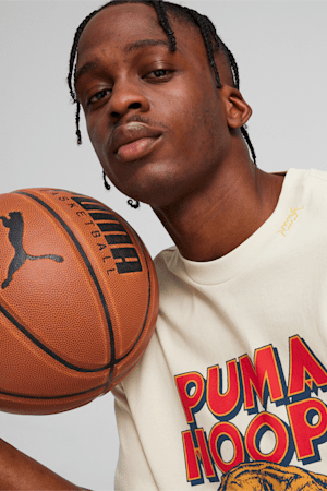 SHOWTIME PUMA HOOPS Men's Tee, Alpine Snow, extralarge